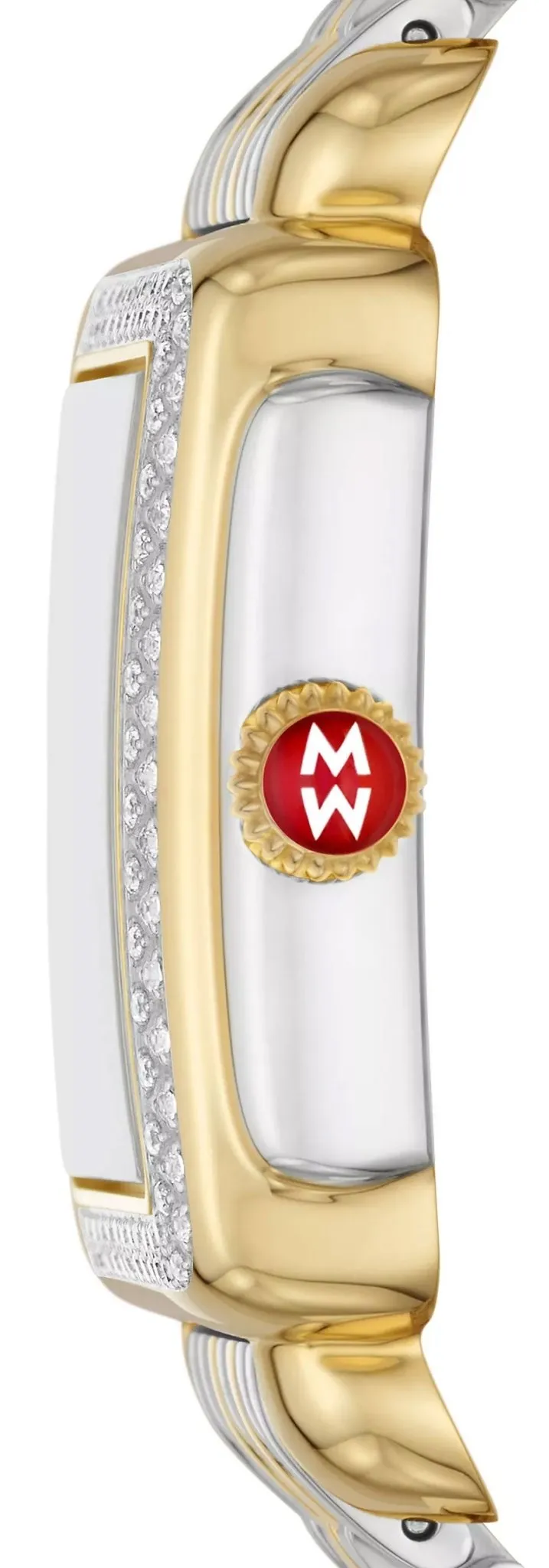 Michele Deco Fleur Special Edition Two-Tone 18K Gold-Plated Stainless Steel Diamonds Mother-of-Pearl Floral Dial Women's Watch MWW06G000039