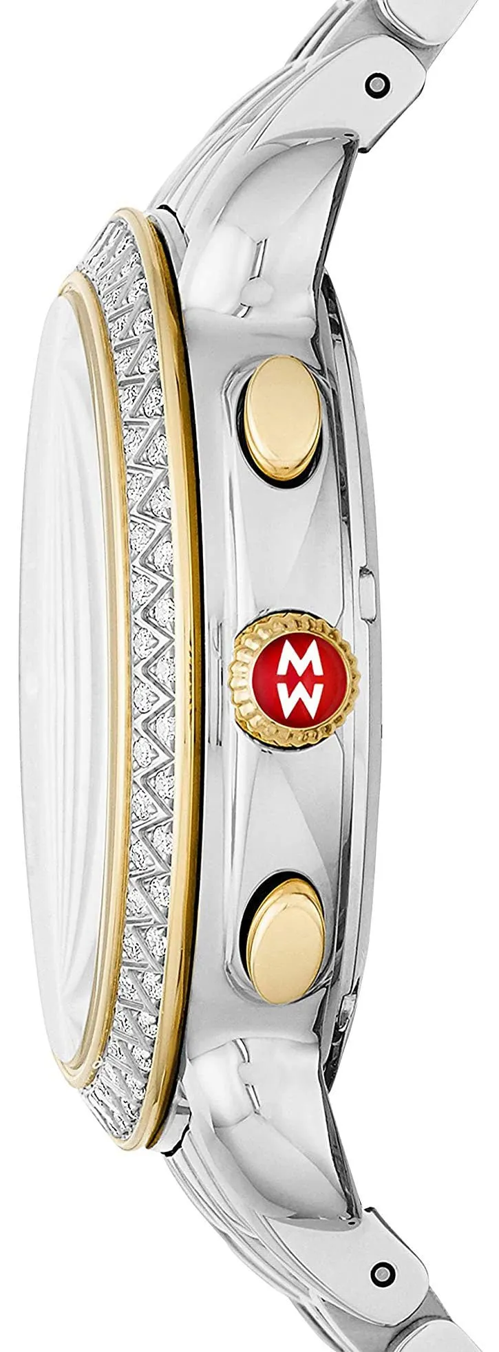 Michele Sidney Chronograph Diamond Two-Tone Womens Watch MWW30A000005