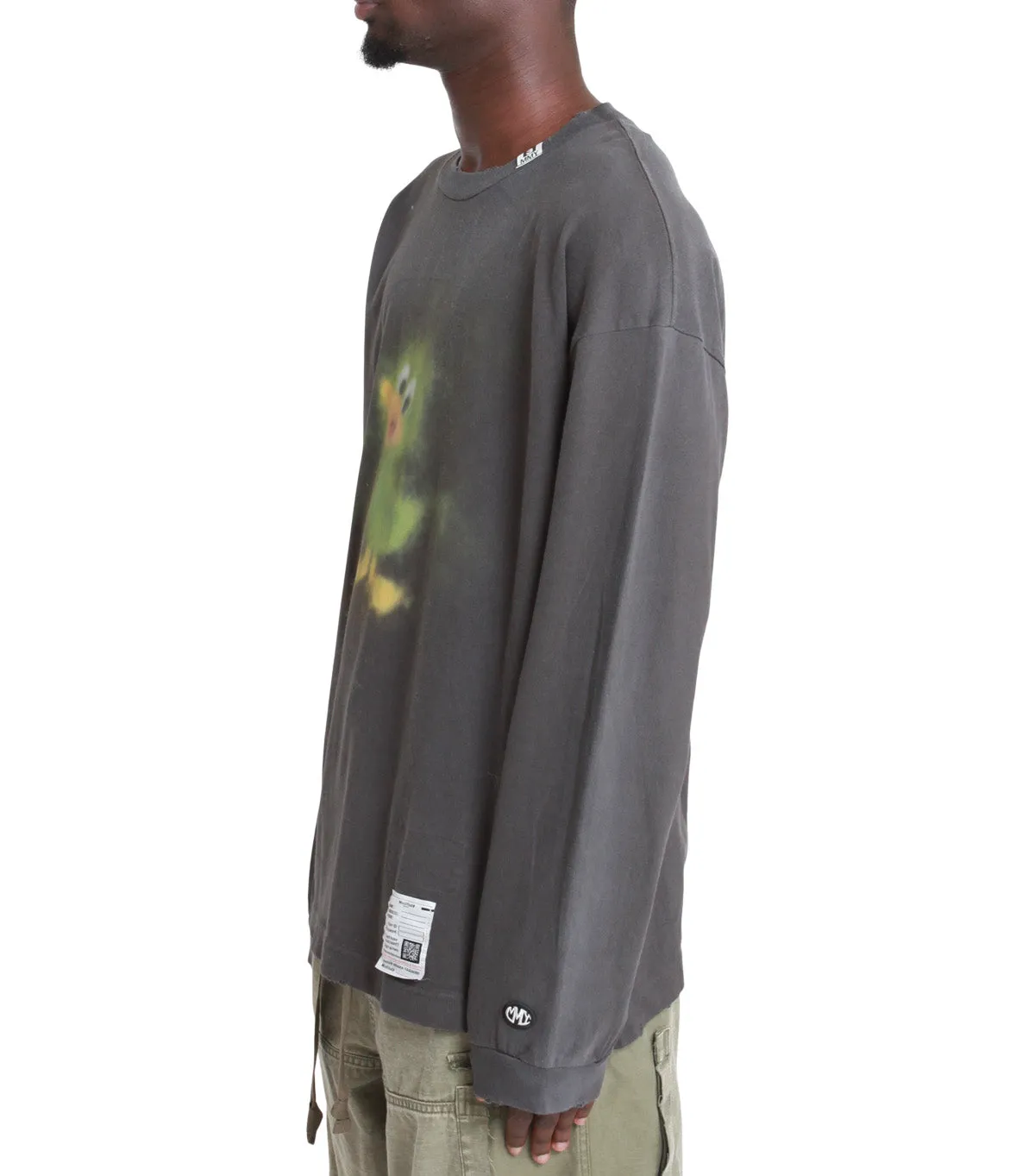Mihara Yasuhiro Distressed Long Sleeve Tee Black