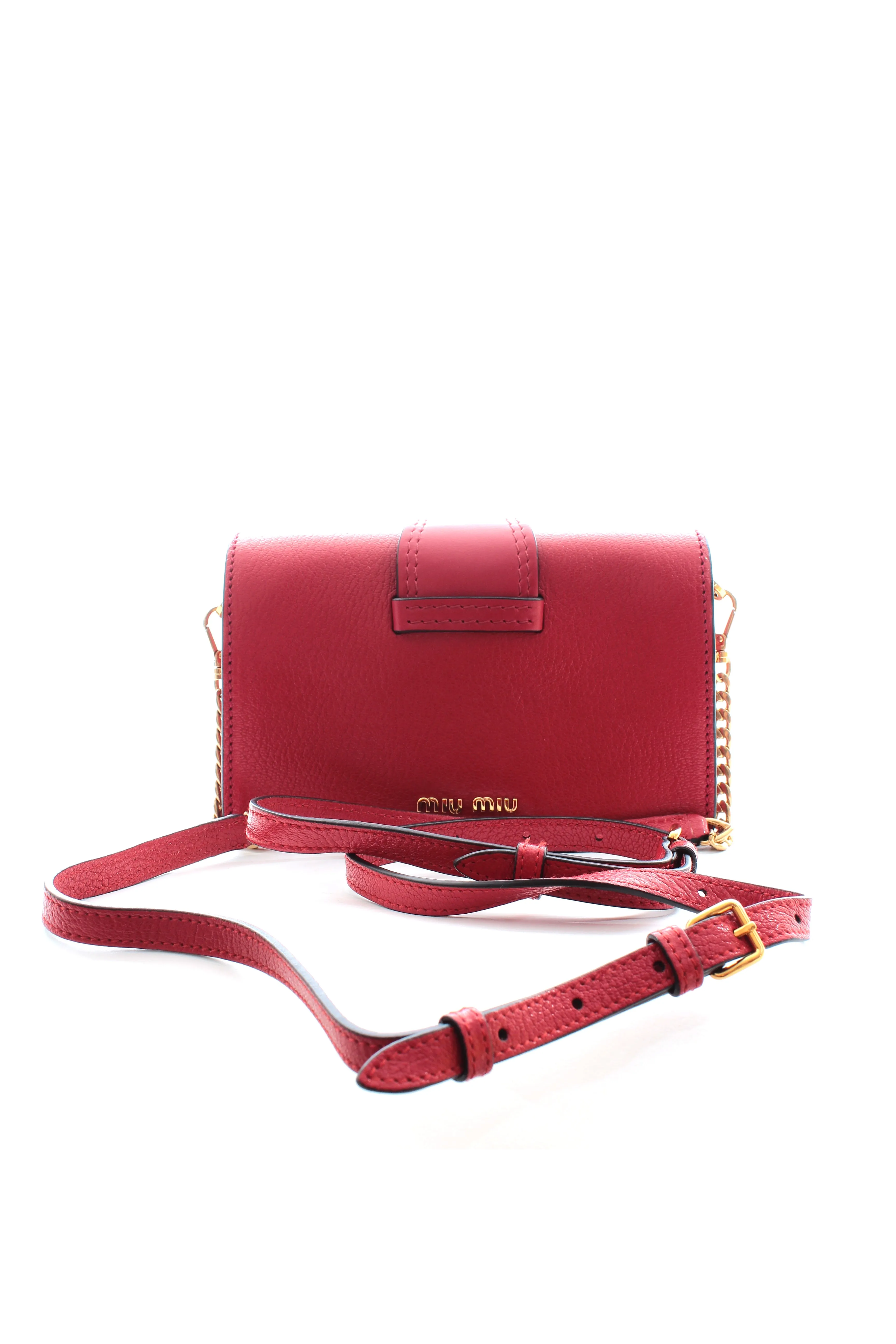 Miu Miu Madras Crystal and Pearl Embellished Crossbody Bag