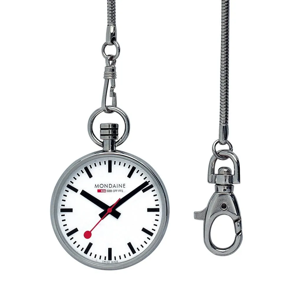 Mondaine White Dial Pocket Chain Watch A660.30316.11SBB 