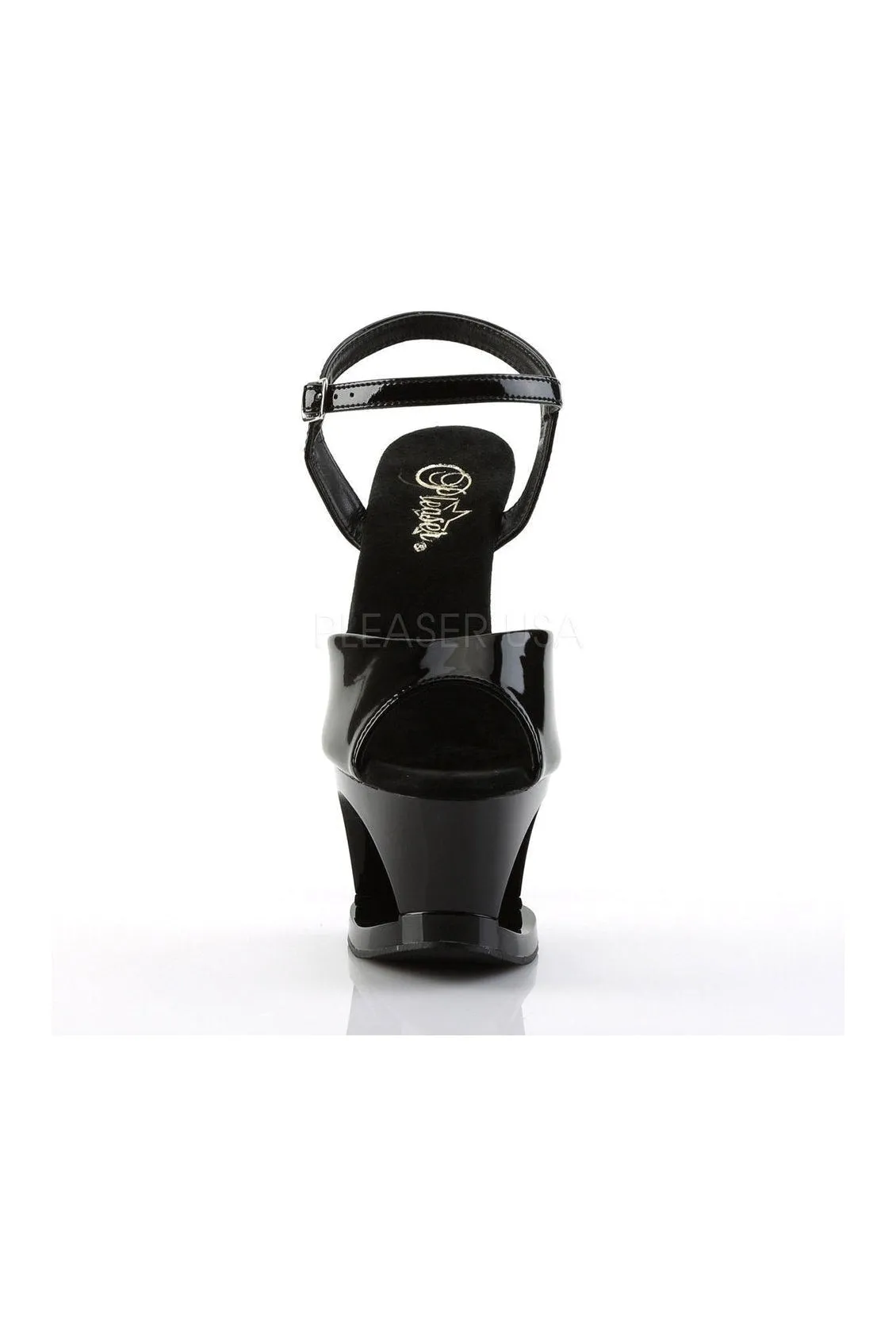 MOON-709 Platform Sandal  | Black Patent