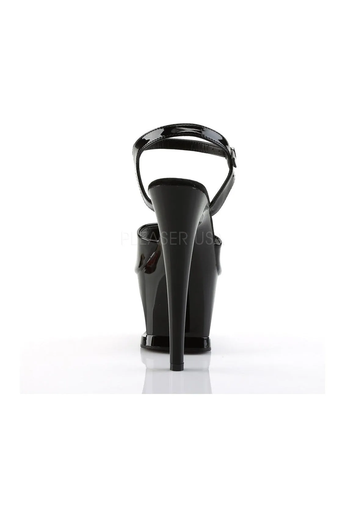 MOON-709 Platform Sandal  | Black Patent