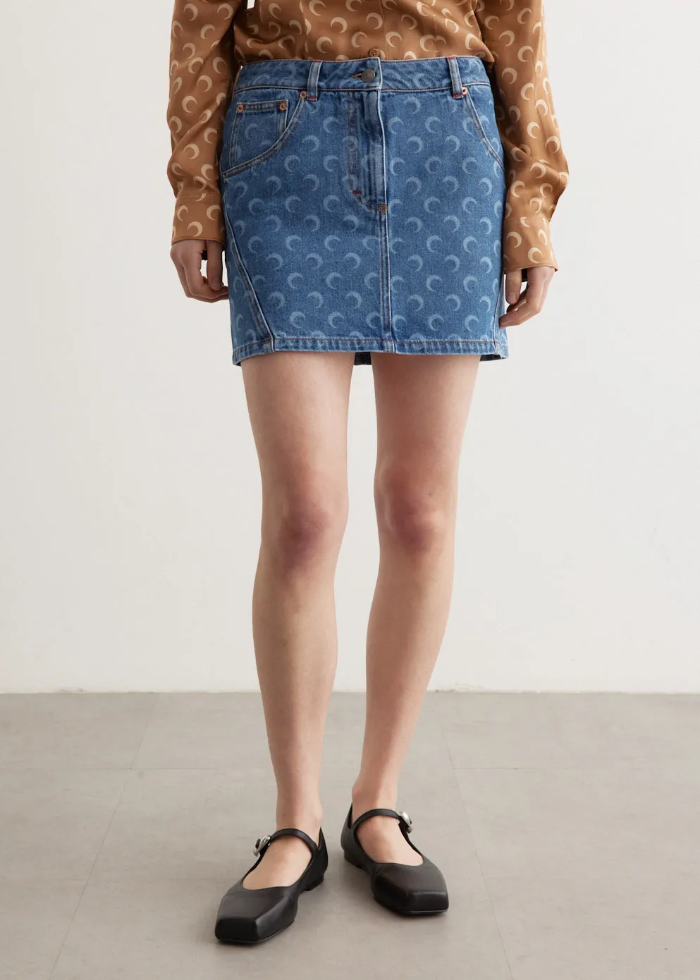 Moon Laser Denim Mini Skirt,denim skirt,mini skirt,pleated skirt,maxi skirt,line skirt,pencil skirt,long skirt,skirt cover up beach,cargo skirt,corduroy skirt,skirt designer,skirt dance,ethnic skirt,edikted skirt, elastic waist skirt,