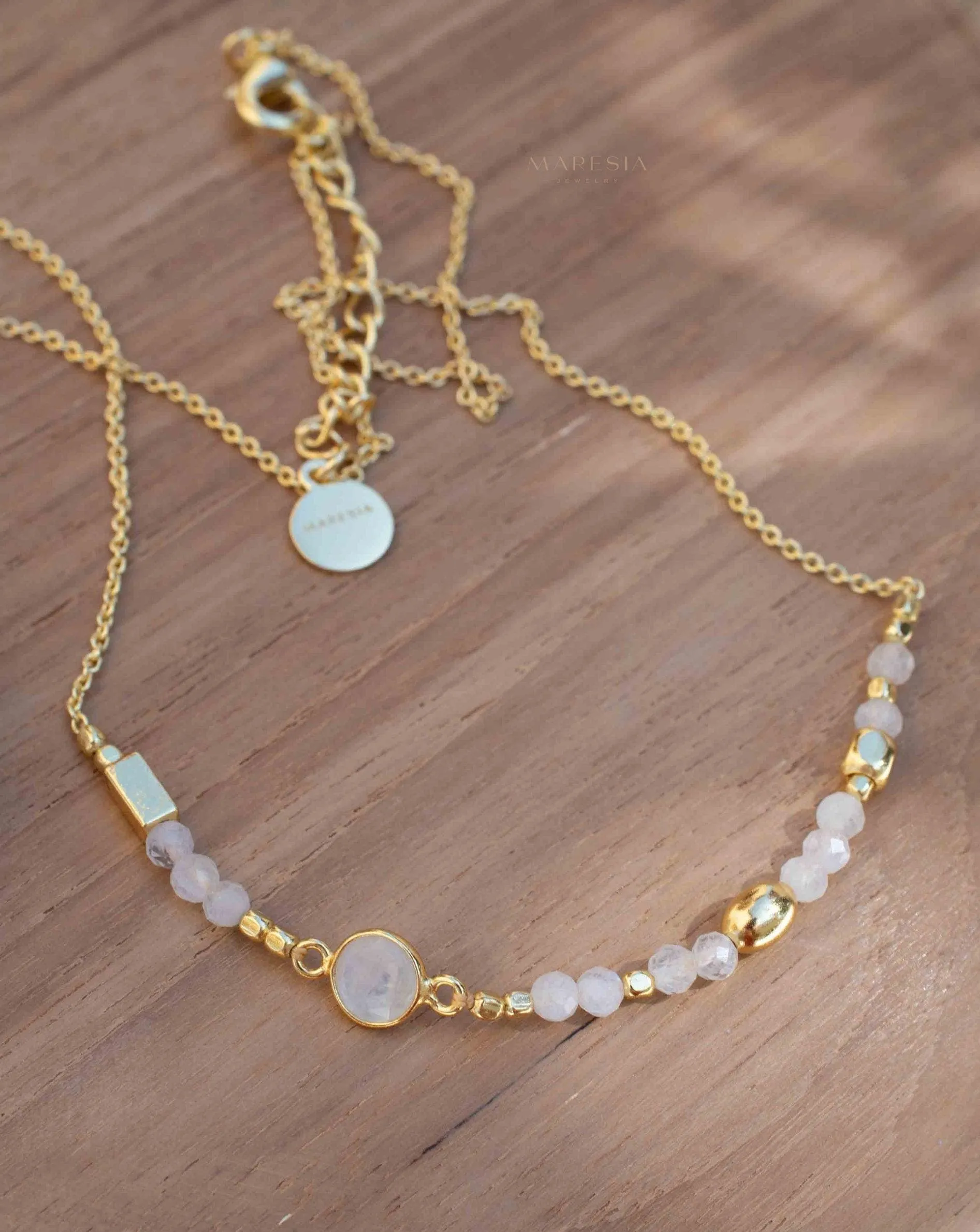 Moonstone Necklace ~ Gold Plated 18k ~ MN141