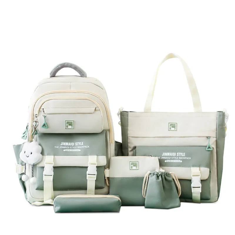Multi-piece middle school schoolbag