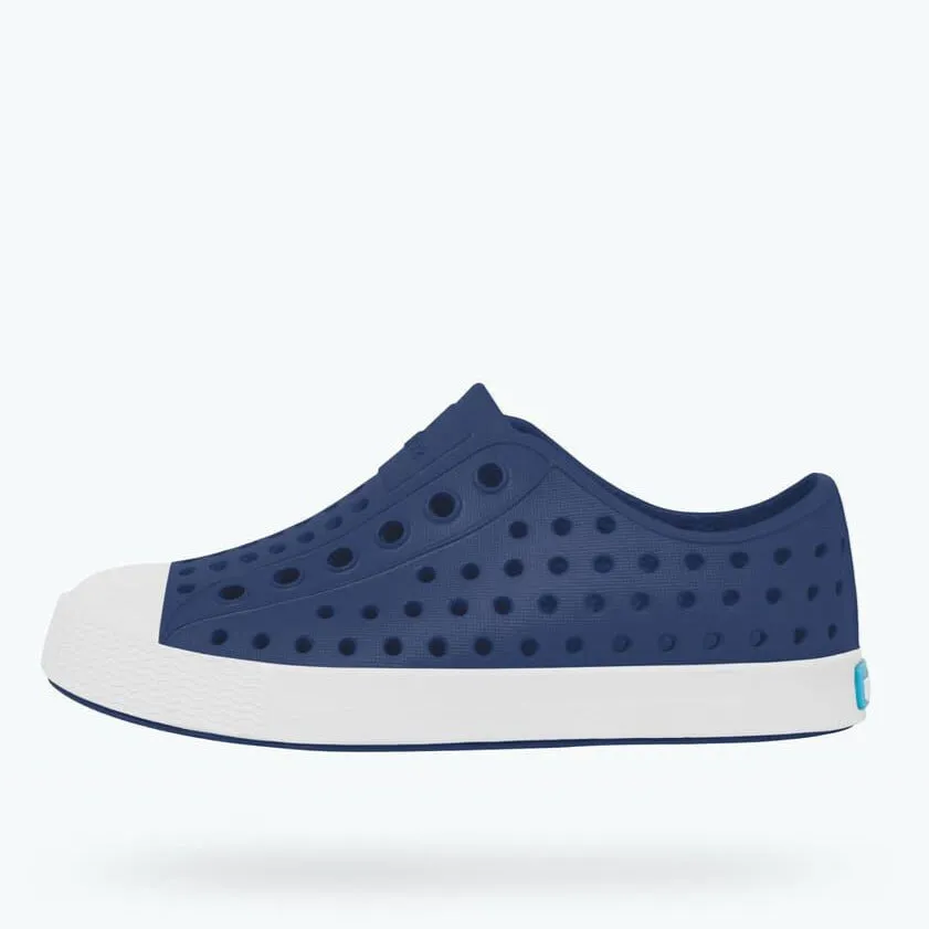 Native Shoes Regatta Blue/Shell White Toddler/Children's Jefferson Shoe baby toddler sandals shoes for sale online