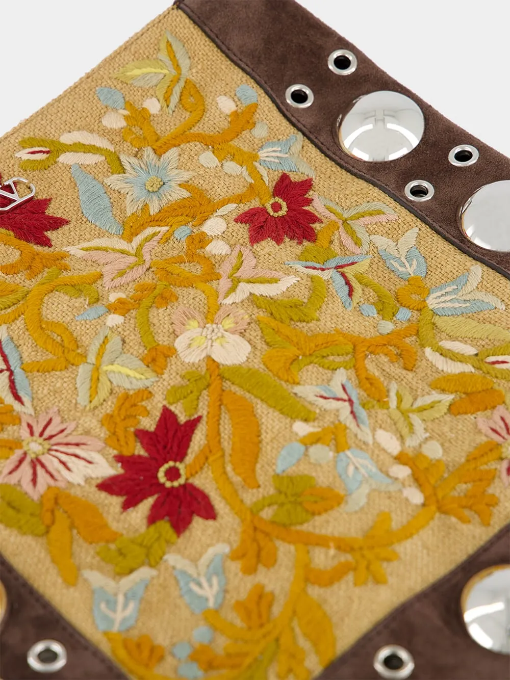 Nellc?te Embroidered Shoulder Bag with Fringes