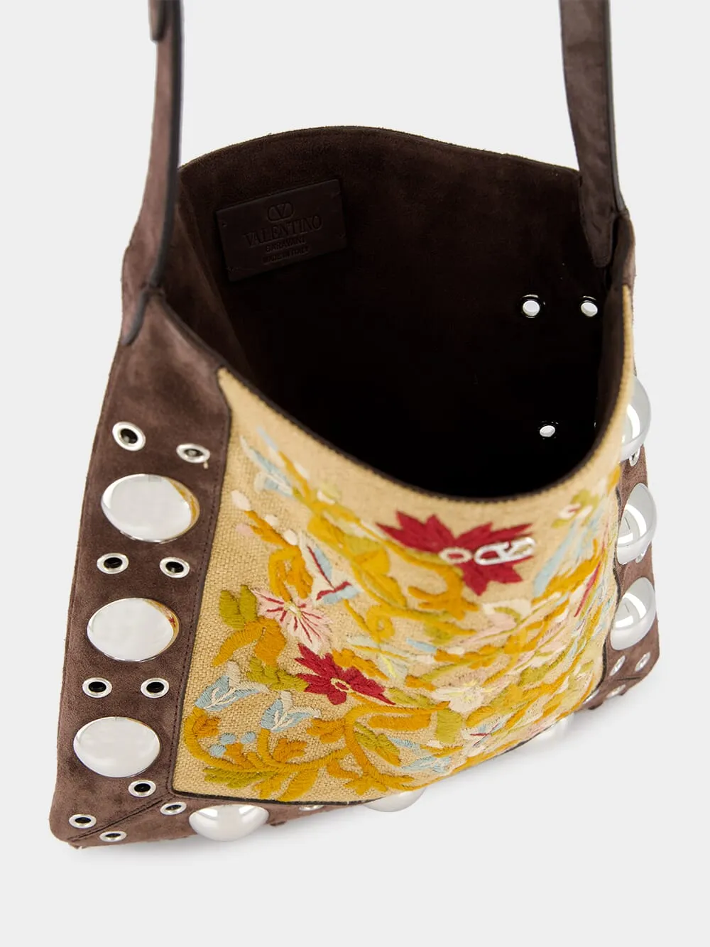 Nellc?te Embroidered Shoulder Bag with Fringes