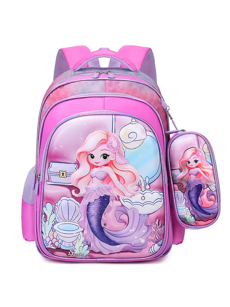 New cartoon 3D leather primary school schoolbag