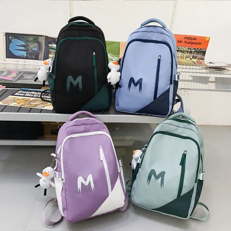 New contrast color trend large capacity backpack 