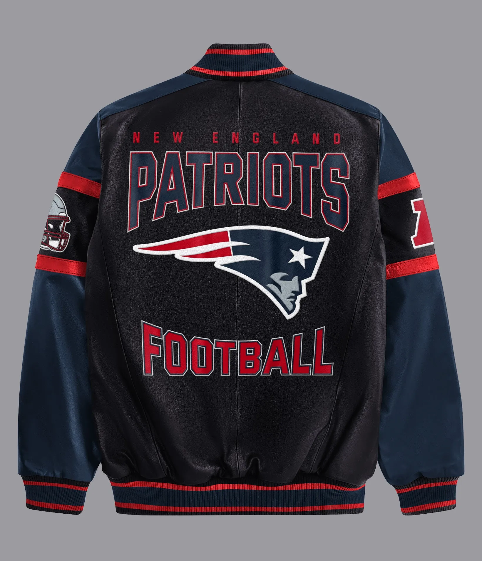 New England Patriots South Paw Leather Jacket
