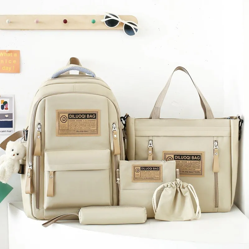 New five-piece backpack for men and women