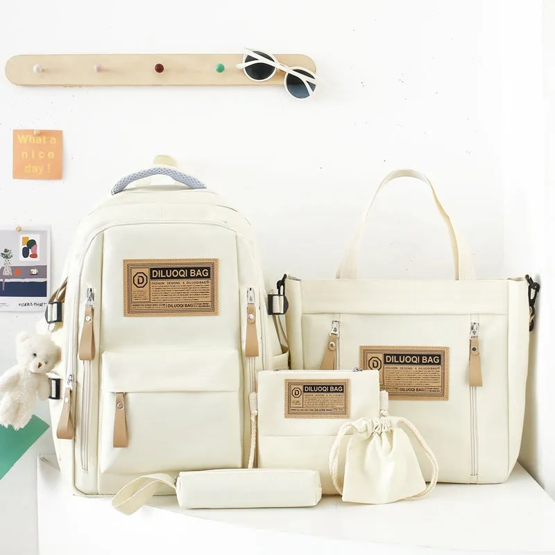 New five-piece backpack for men and women
