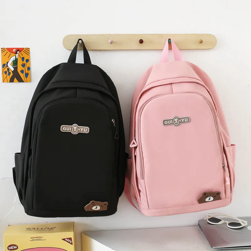 New style backpack four piece set college student schoolbag