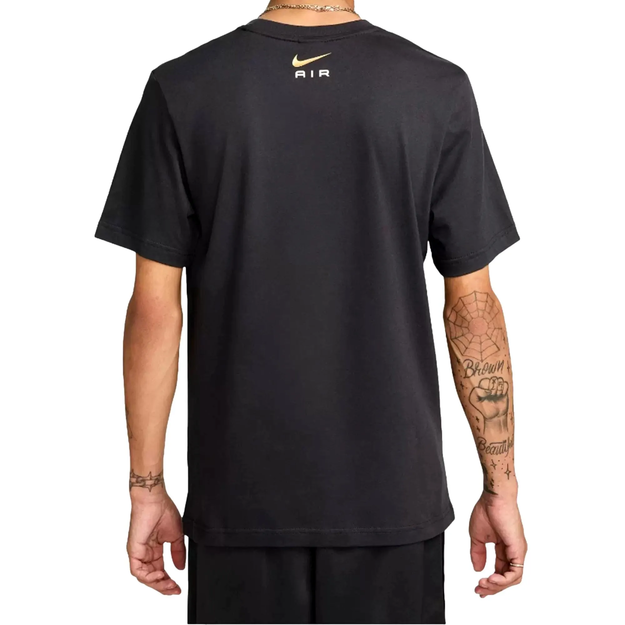 Nike Sportswear Swoosh Air Graphic T-Shirt Black/Gold  FN7704-070 Men's