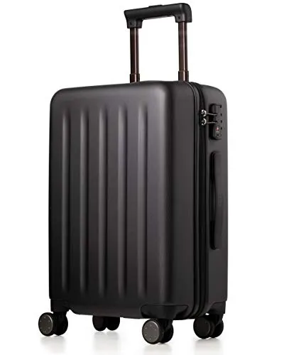 NINETYGO Carry on Luggage 22x14x9 with Spinner Wheels, 100% Polycarbonate Hardside Luggage, Carry on Suitcase with TSA Lock for Travel, Super Durability & Slim Simplistic Design (20-Inch Black) mega luggage savings