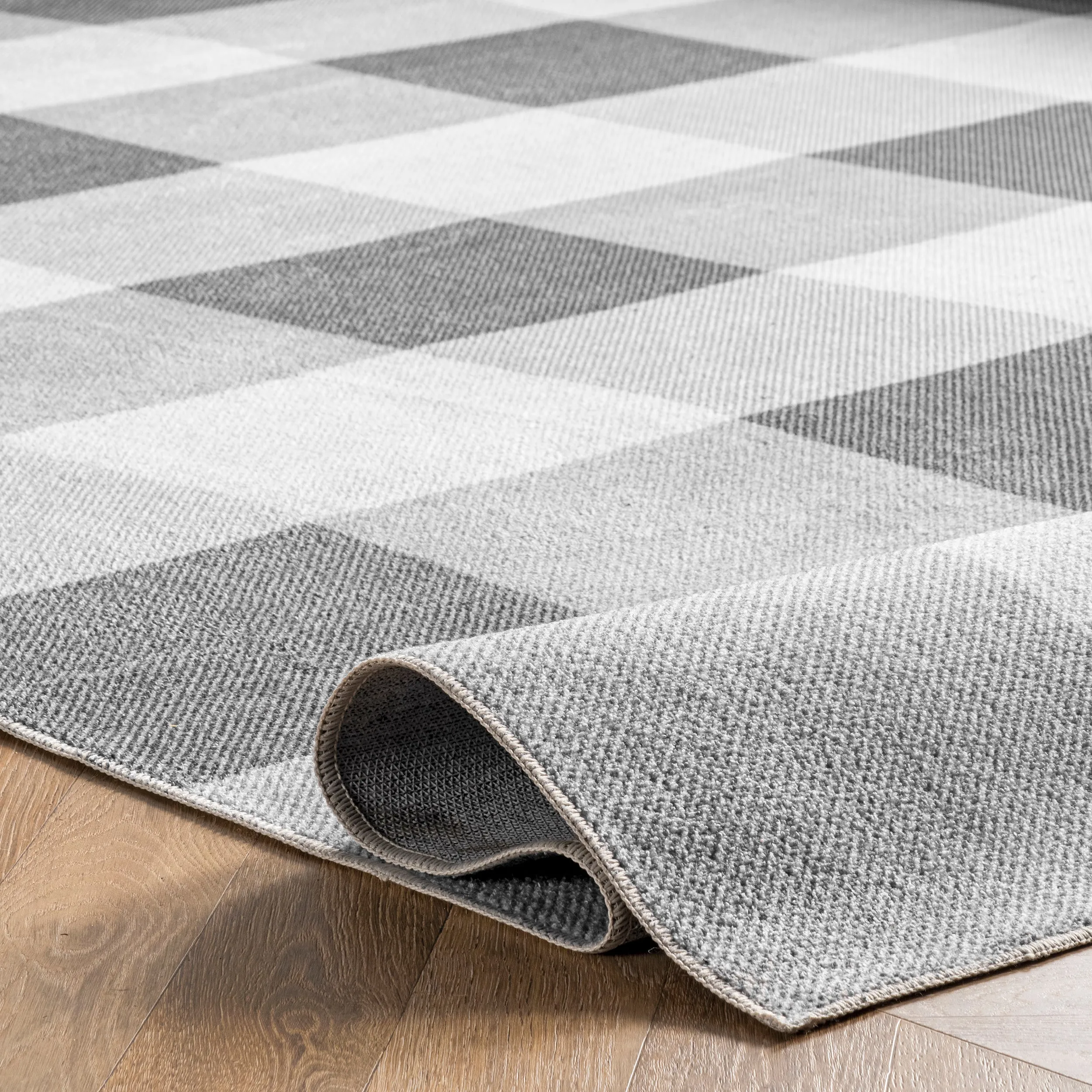 nuLOOM Lucy Tapis à carreaux Buffalo lavable en machine style ferme ecco Chaussures