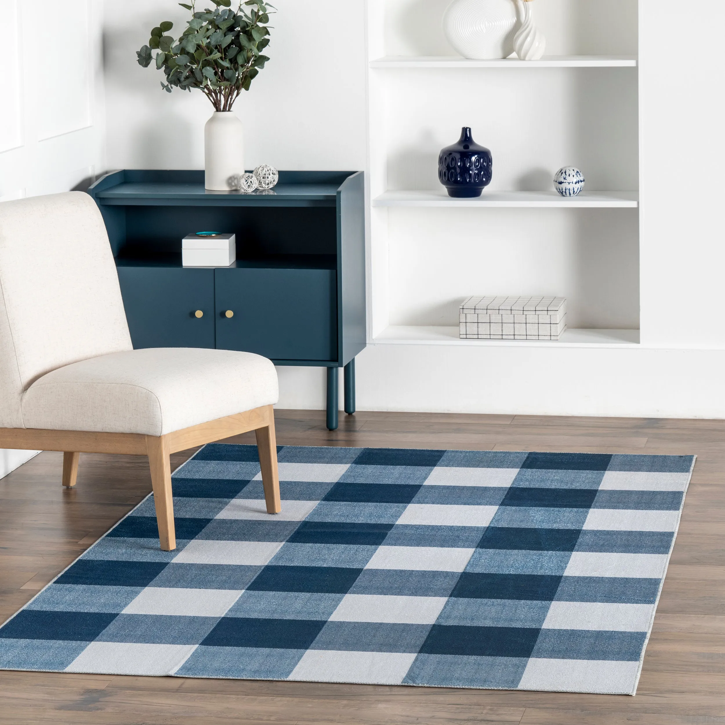 nuLOOM Lucy Tapis à carreaux Buffalo lavable en machine style ferme ecco Chaussures