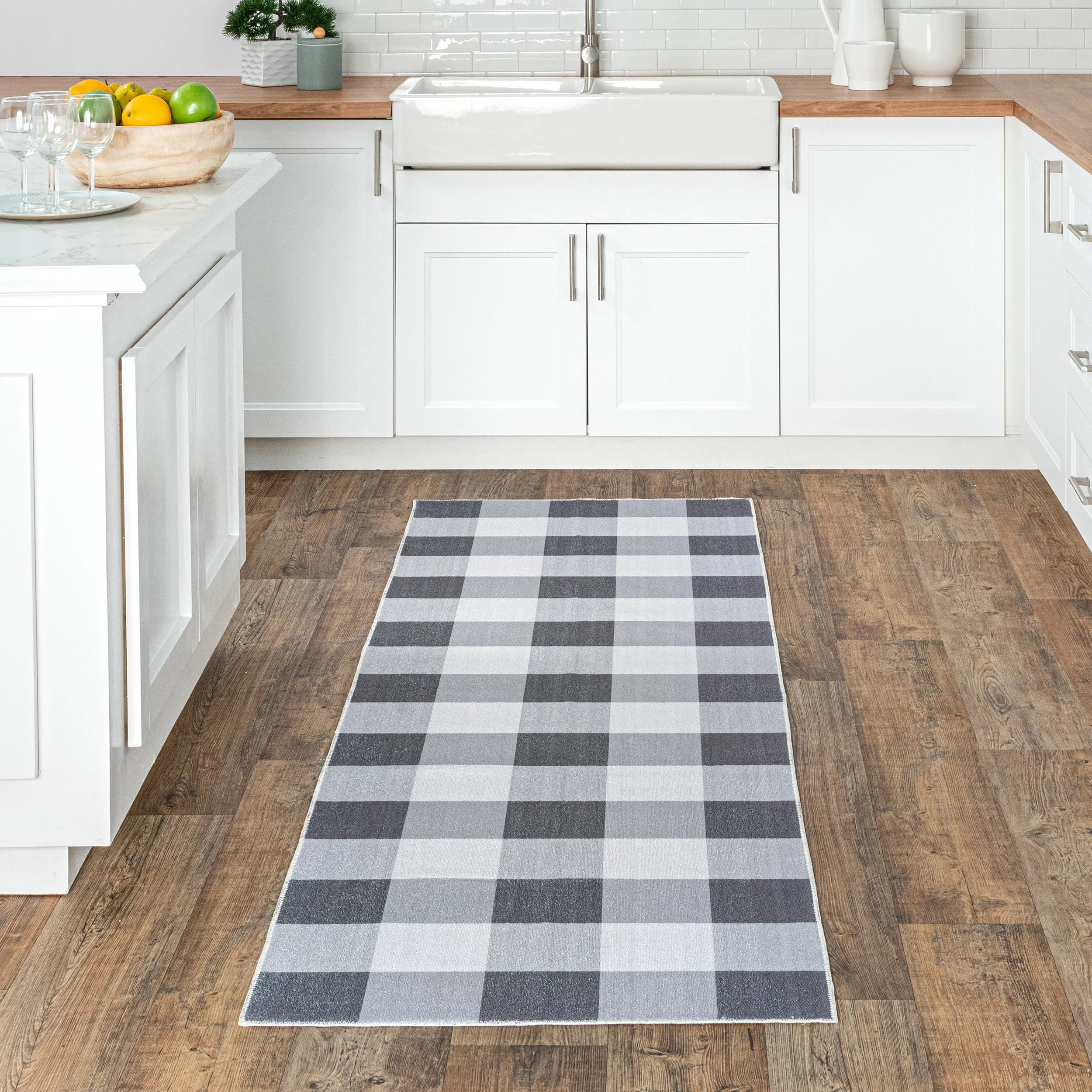 nuLOOM Lucy Tapis à carreaux Buffalo lavable en machine style ferme ecco Chaussures