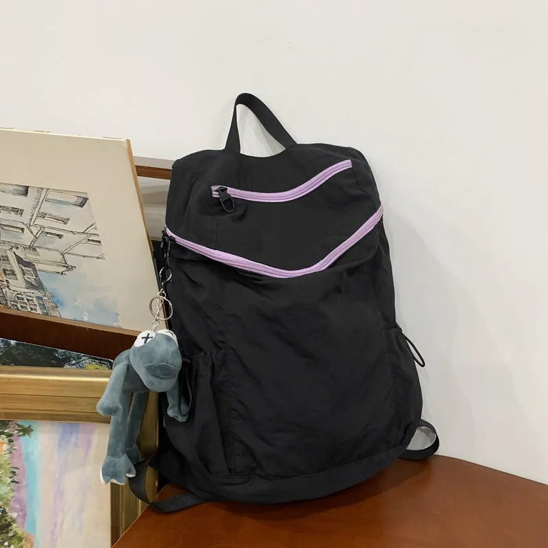 Nylon fabric backpack large capacity school bag