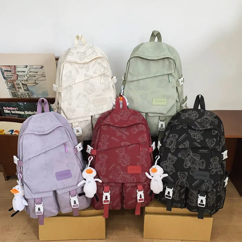 Nylon water-repellent backpack for junior high school students 