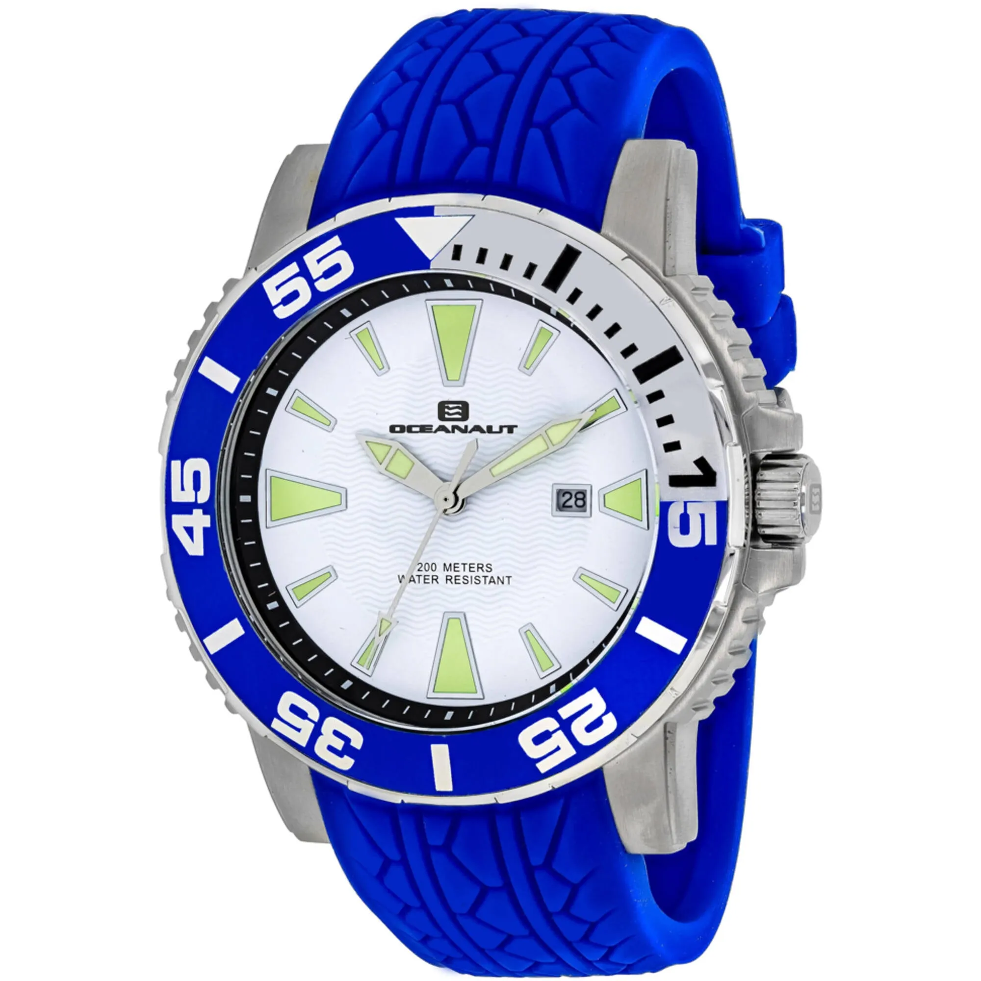 Oceanaut Men's Watch - Marletta Quartz White Dial Blue Rubber Strap | OC2919 