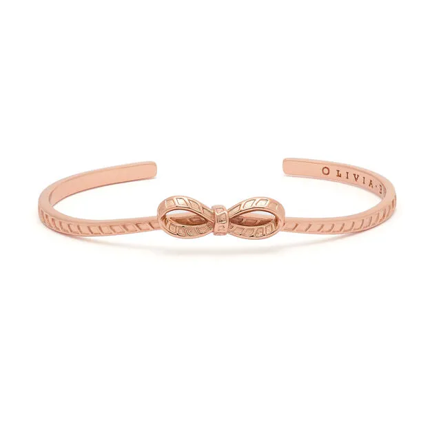 Olivia Burton Rose Gold Bow Bangle OBJVBB26 