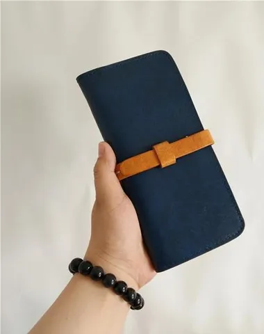 [On Sale] Handmade Vintage Mens Leather Long Wallets Cool Long Wallet for Men Cyber Monday wallet sale