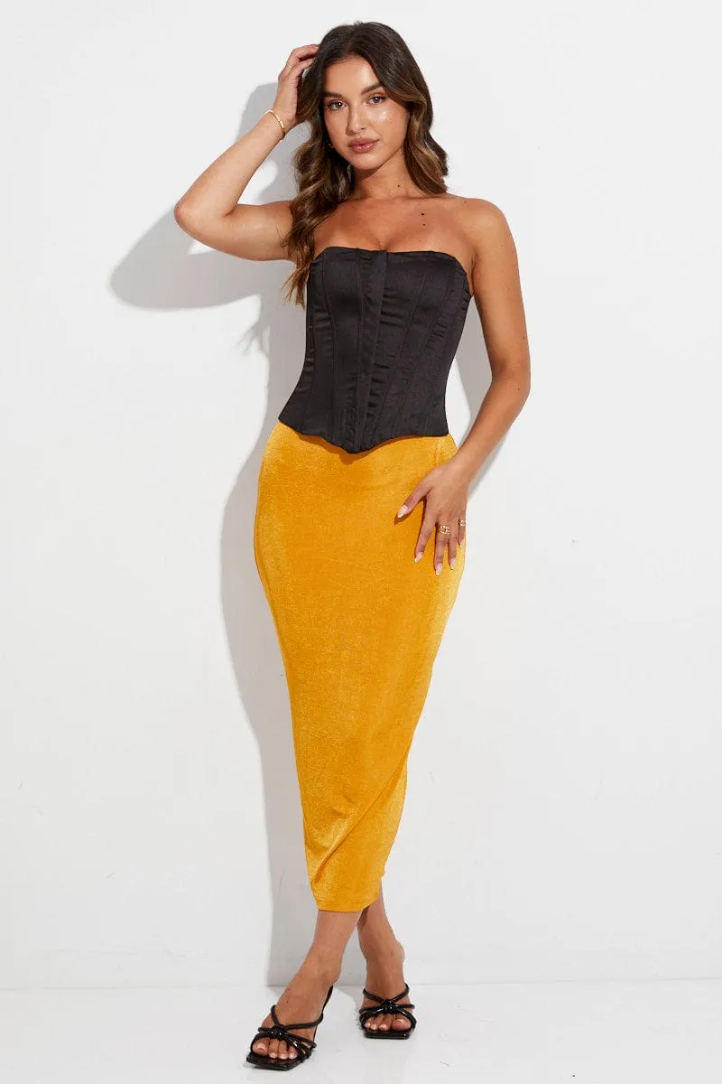 Orange Midi Skirt Bodycon,skirt,denim skirt,mini skirt,maxi skirt,jean skirt,skort,tennis skirt,pleated skirt,pencil skirt,bubble skirt,plisse skirt,fitted skirt,midi skirt,short skirt,short mini skirt,leather skirt,a line skirt,Split skirt