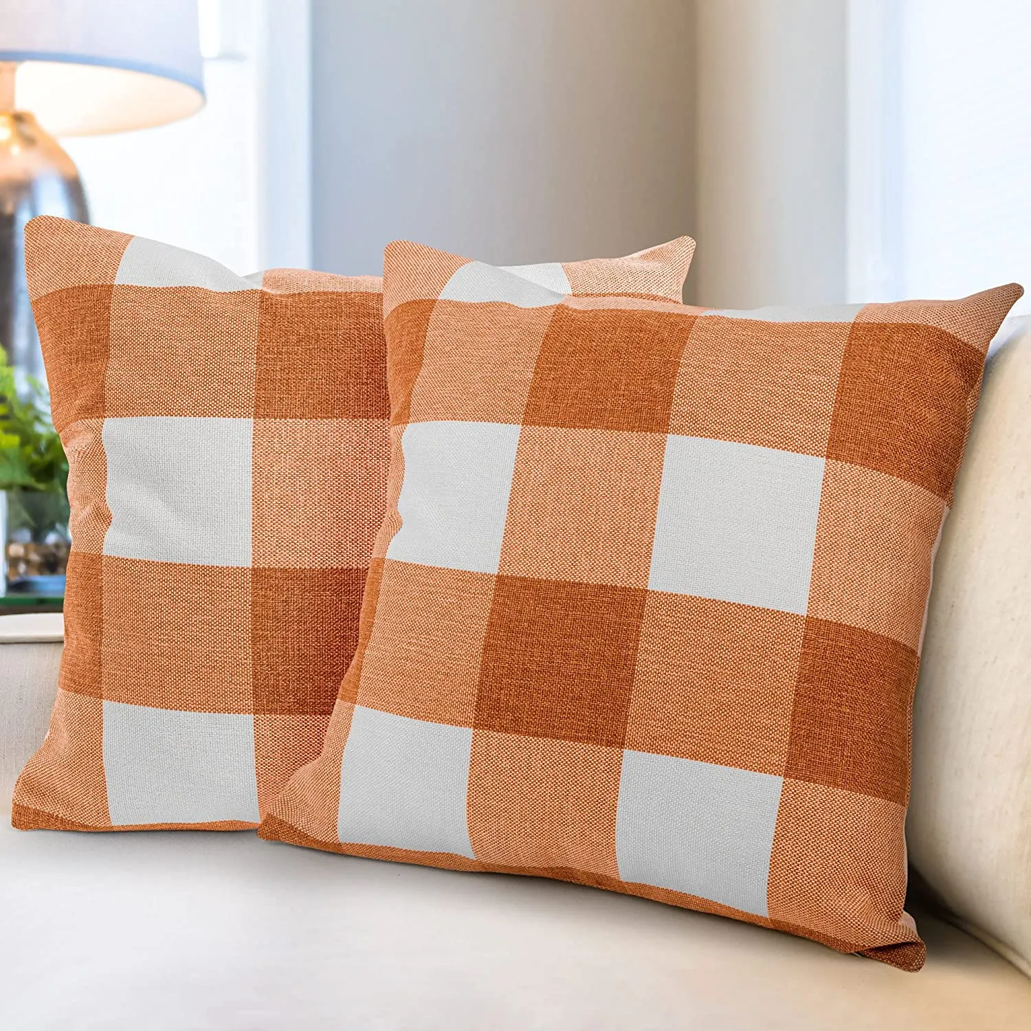 Lot de 2 housses de coussin à carreaux Buffalo 16x16 chaussures ecco