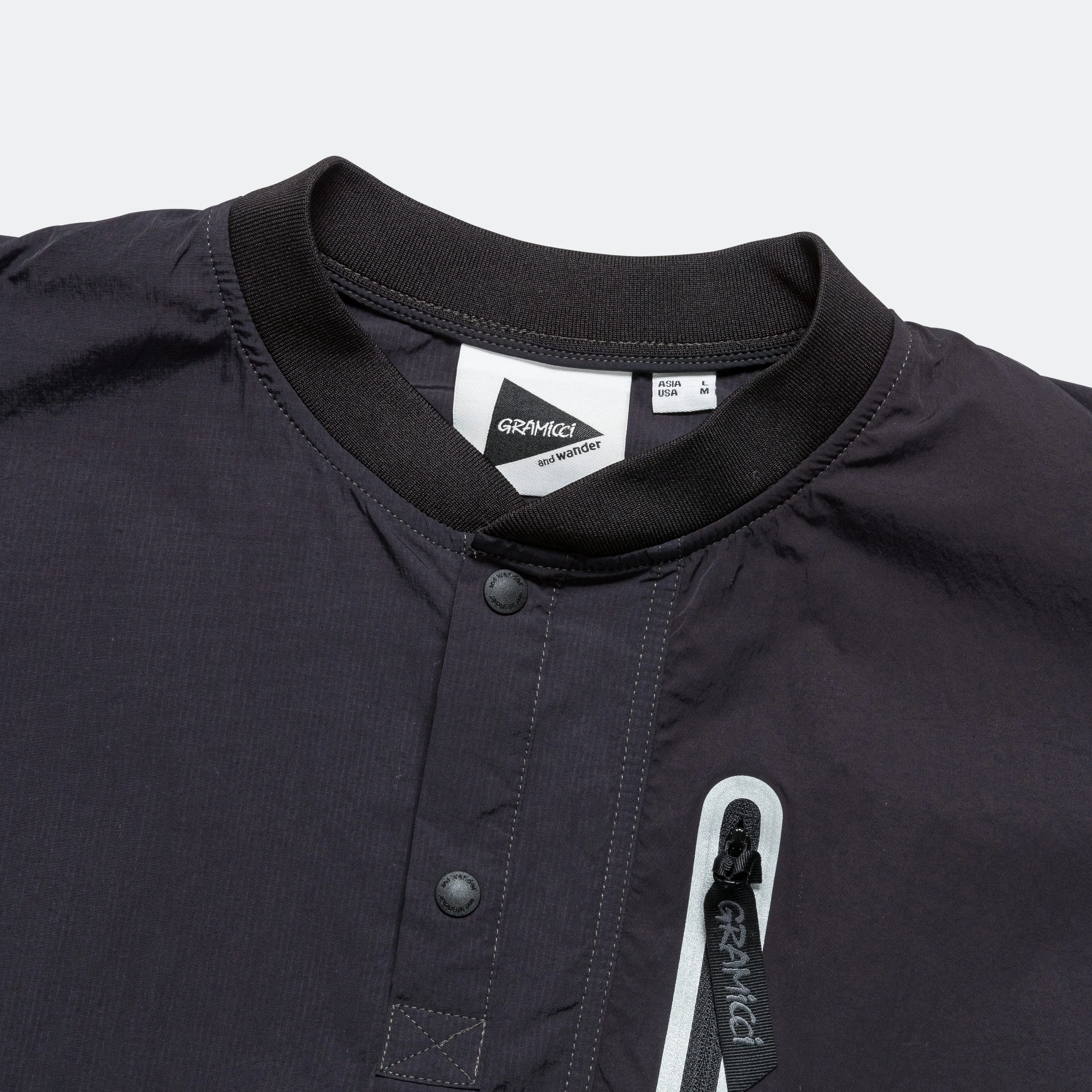 Patchwork Wind Tee ?? and wander - Black