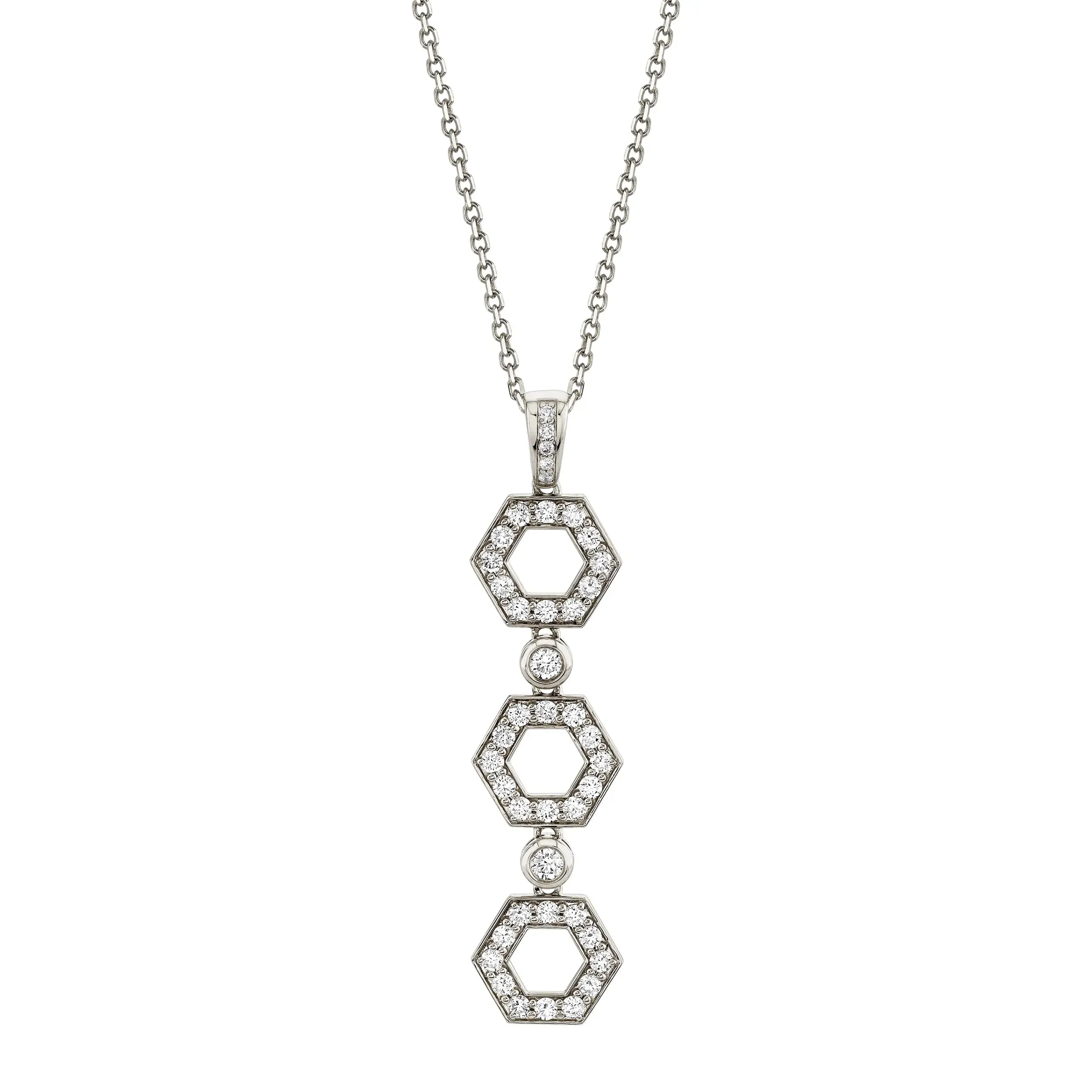 Pav Hex Infinity Pendant P506