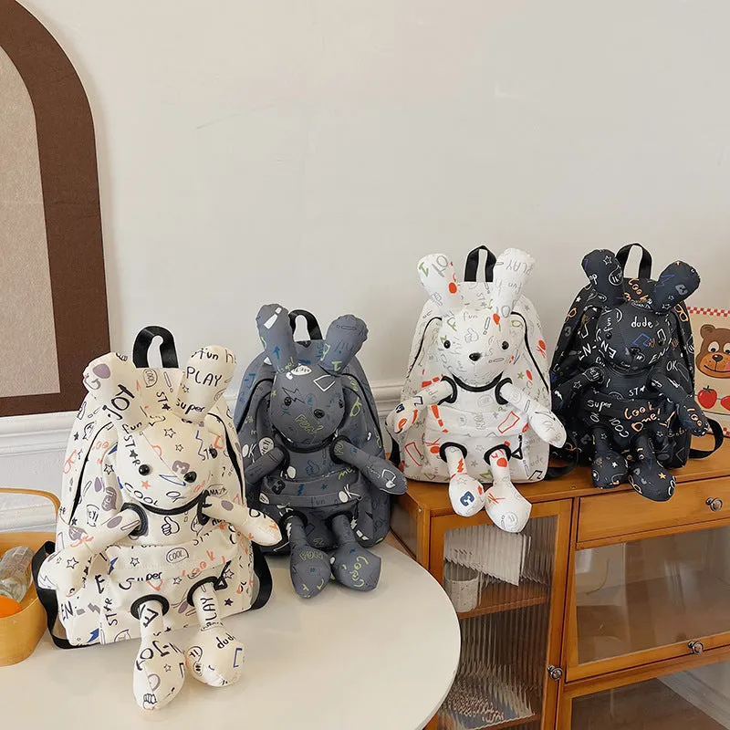 Personalized cute rabbit doll new backpack 