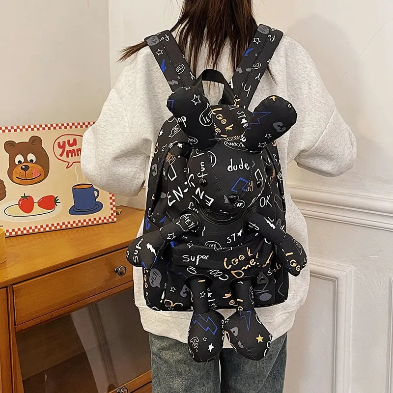 Personalized cute rabbit doll new backpack