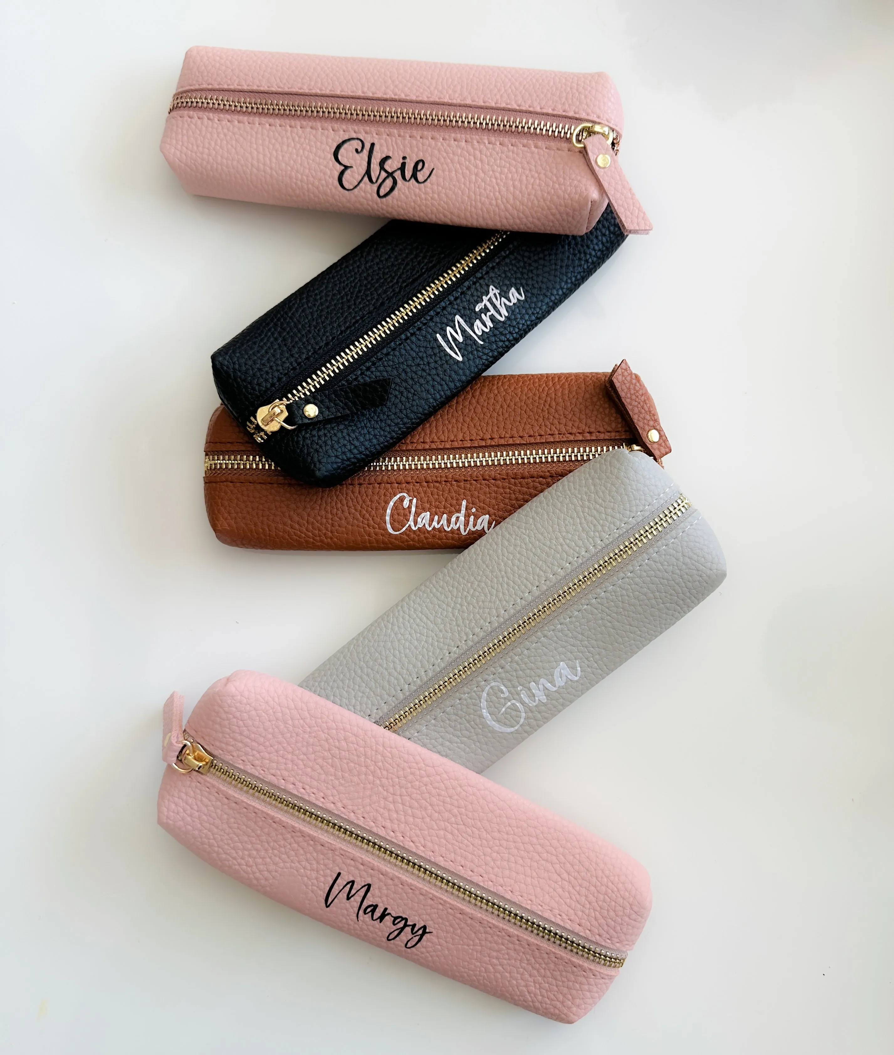 Personalized Leather Pencil Pouch Buy 1 get 1 free wallets