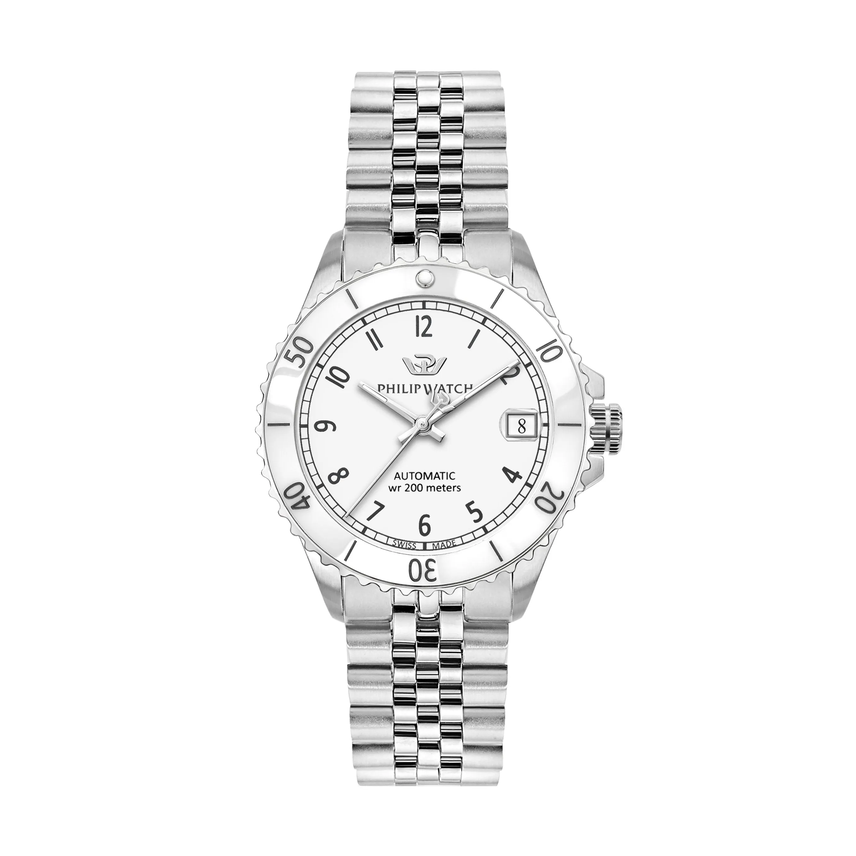 Philip Caribe Diving Silver Ladies Watch 