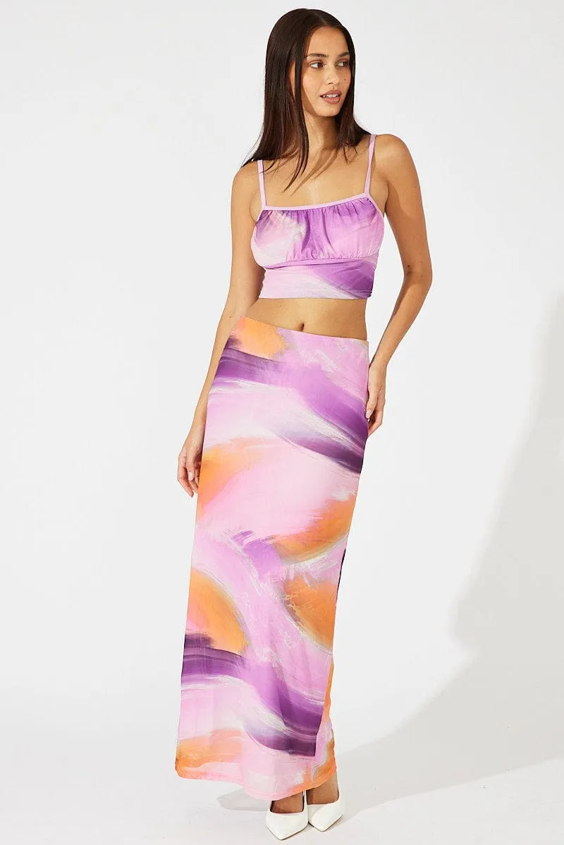 Pink Abstract Maxi Skirt High Rise Mesh,skirt,denim skirt,mini skirt,maxi skirt,jean skirt,skort,tennis skirt,pleated skirt,pencil skirt,bubble skirt,plisse skirt,fitted skirt,midi skirt,short skirt,short mini skirt,leather skirt,a line skirt