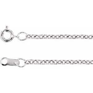 Platinum 1.5 mm Cable 18" Chain 
