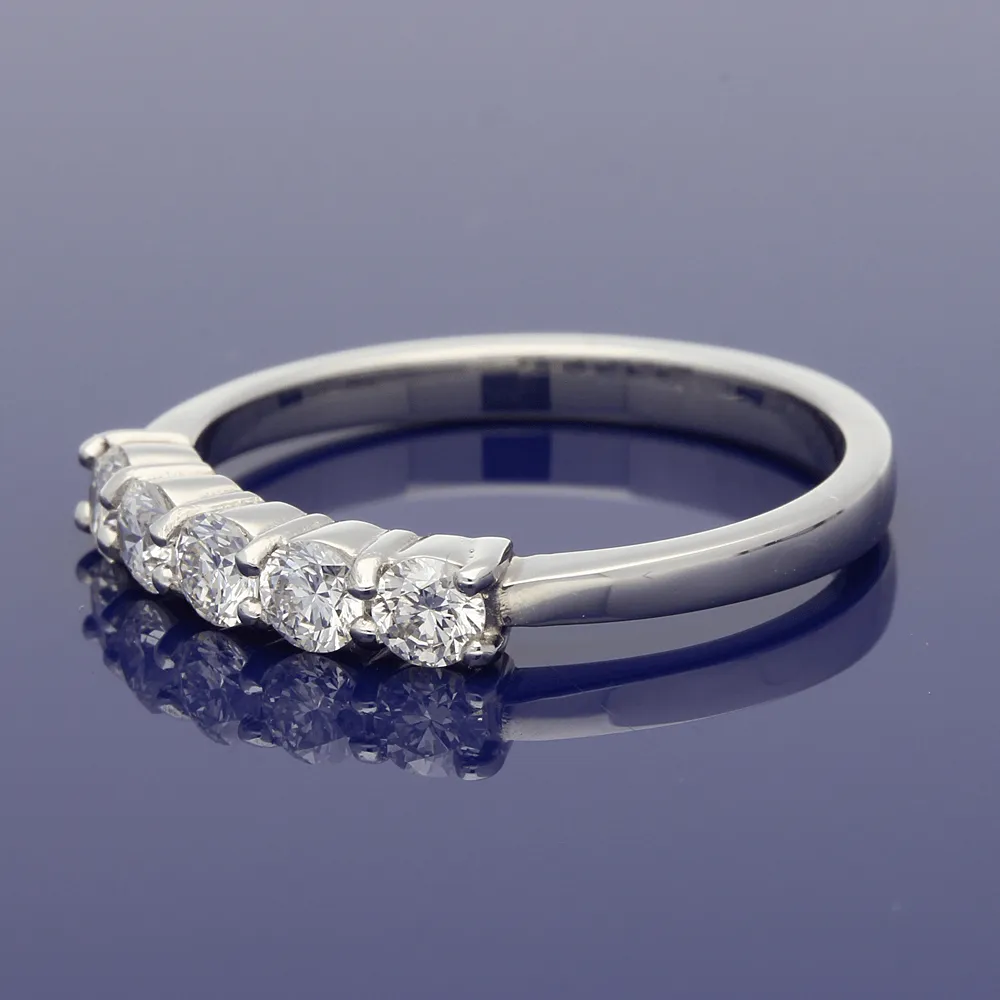 Platinum Diamond 5-Stone Eternity Style Ring