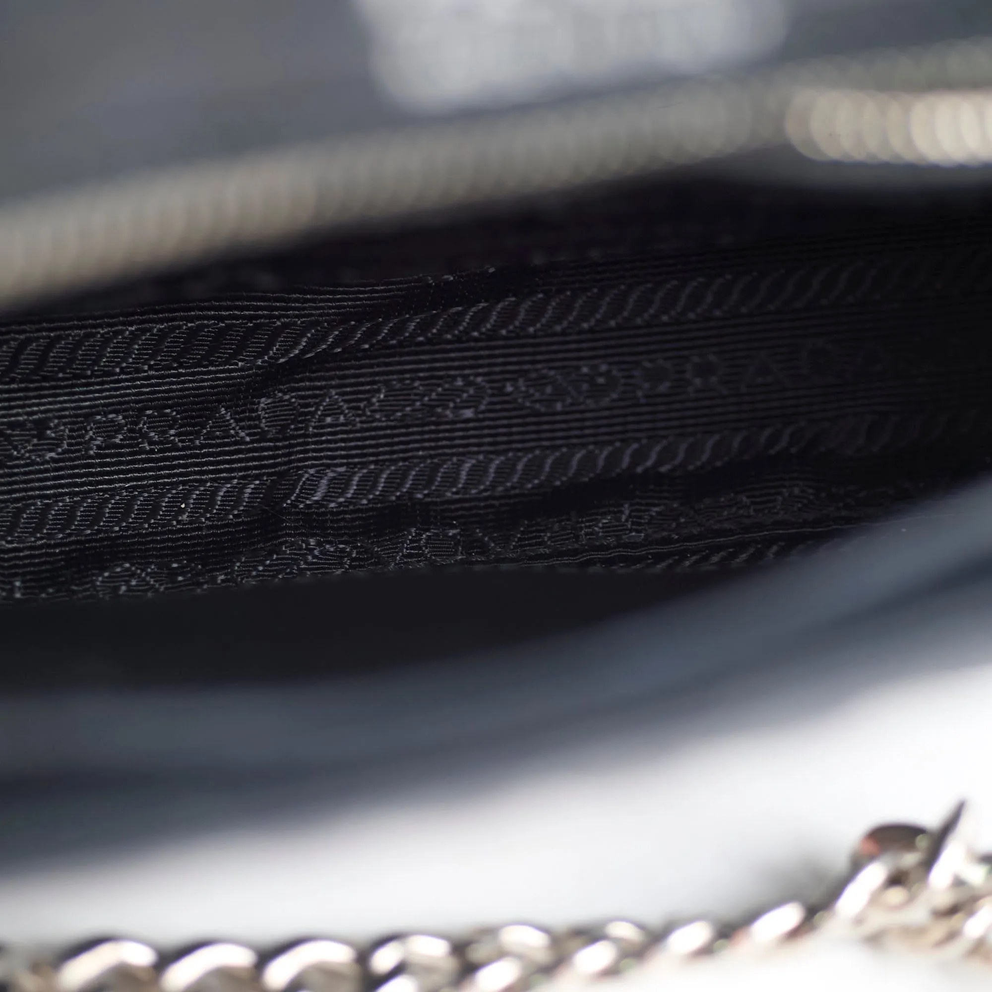 Prada Leather Diagramme Bag Black