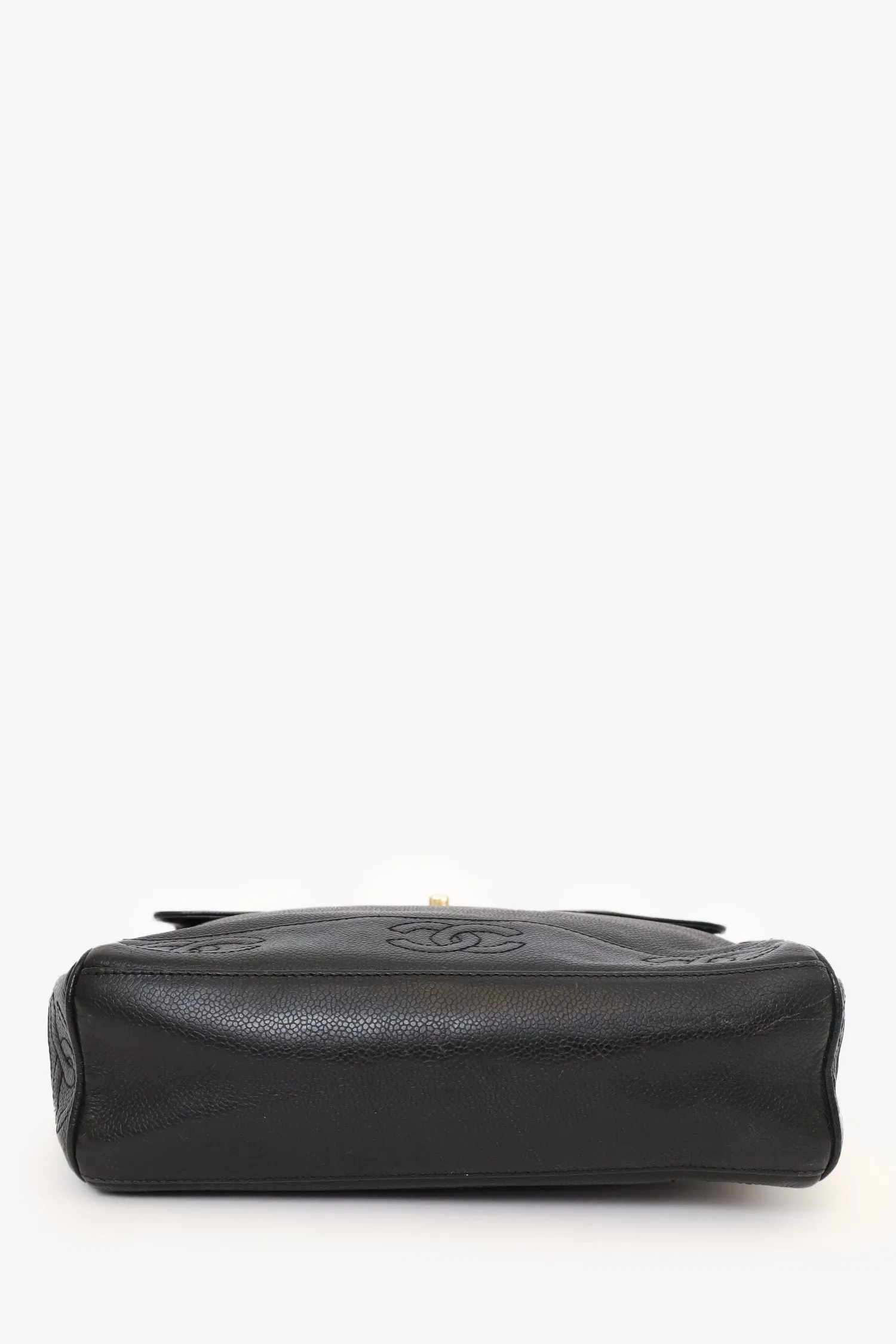 Pre-Loved Chanel? 1996-97 Black Caviar Leather Triple CC Shoulder Bag