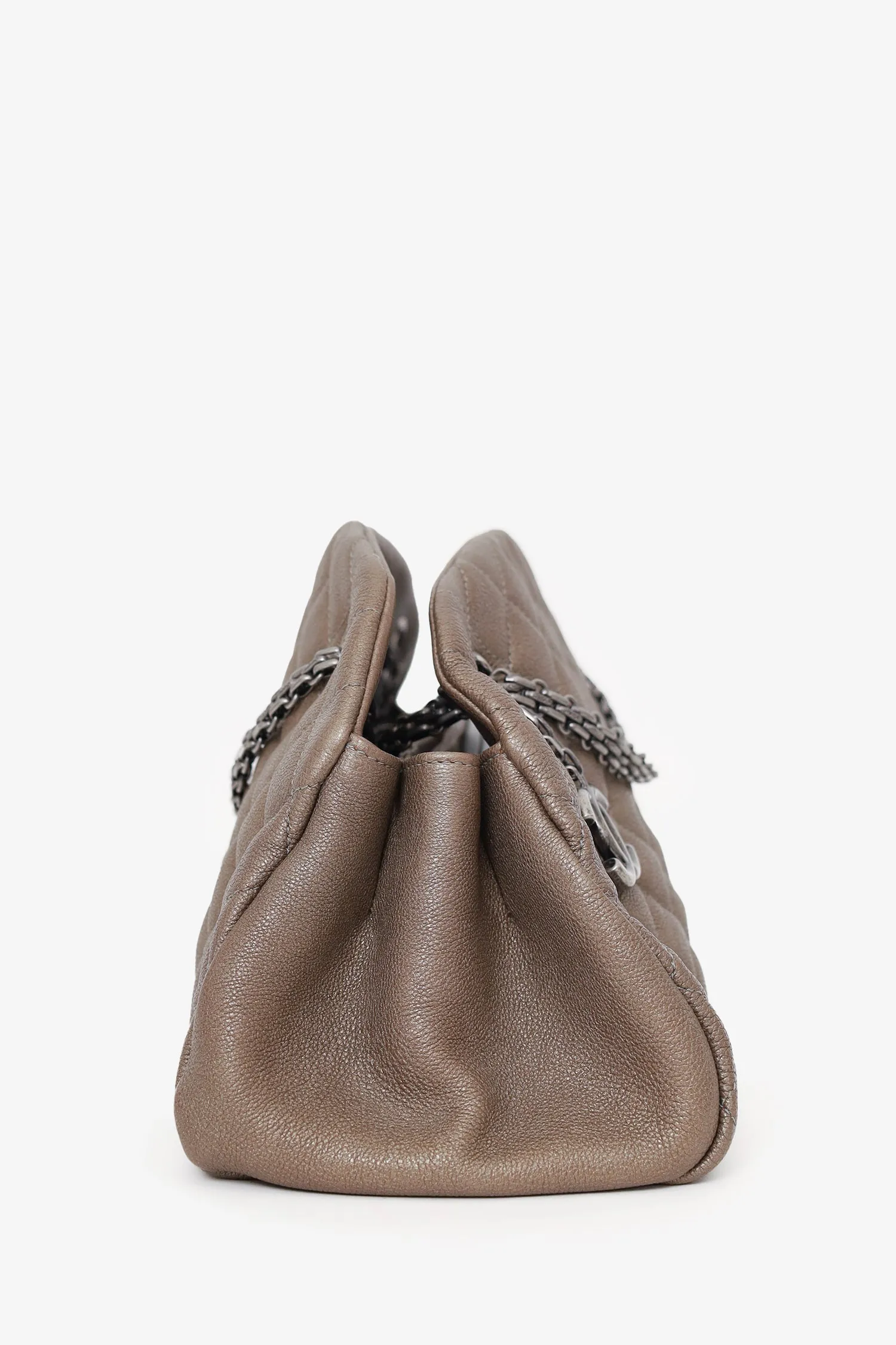 Pre-Loved Chanel? 2010-11 Brown Caviar Quilted Small Just Mademoiselle Bowling Bag
