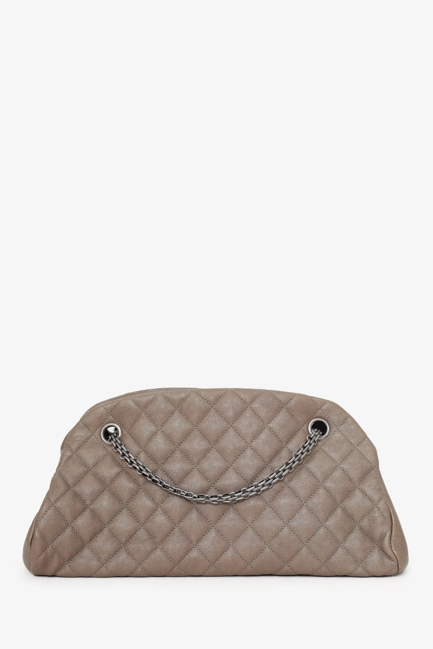 Pre-Loved Chanel? 2010-11 Brown Caviar Quilted Small Just Mademoiselle Bowling Bag