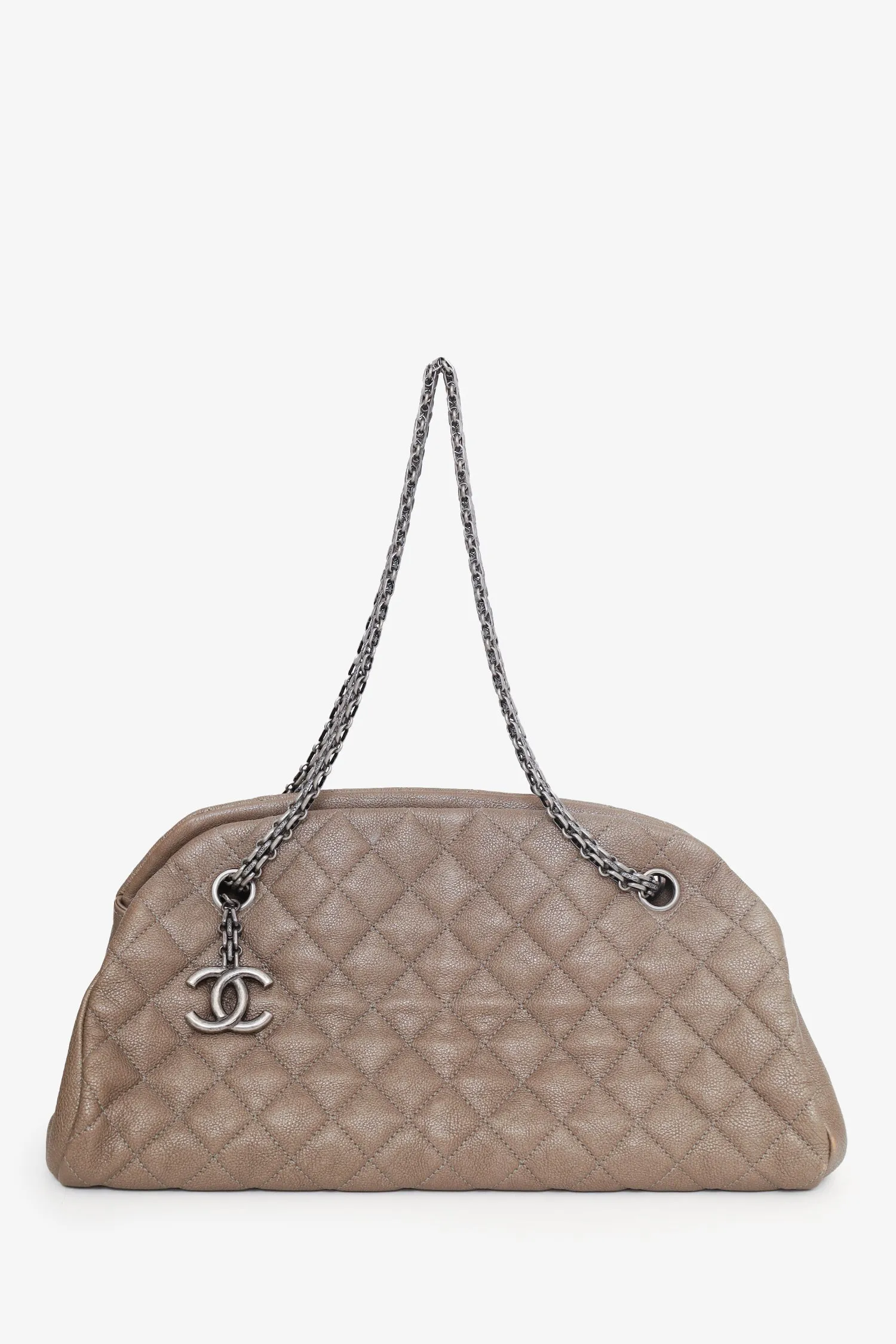 Pre-Loved Chanel? 2010-11 Brown Caviar Quilted Small Just Mademoiselle Bowling Bag