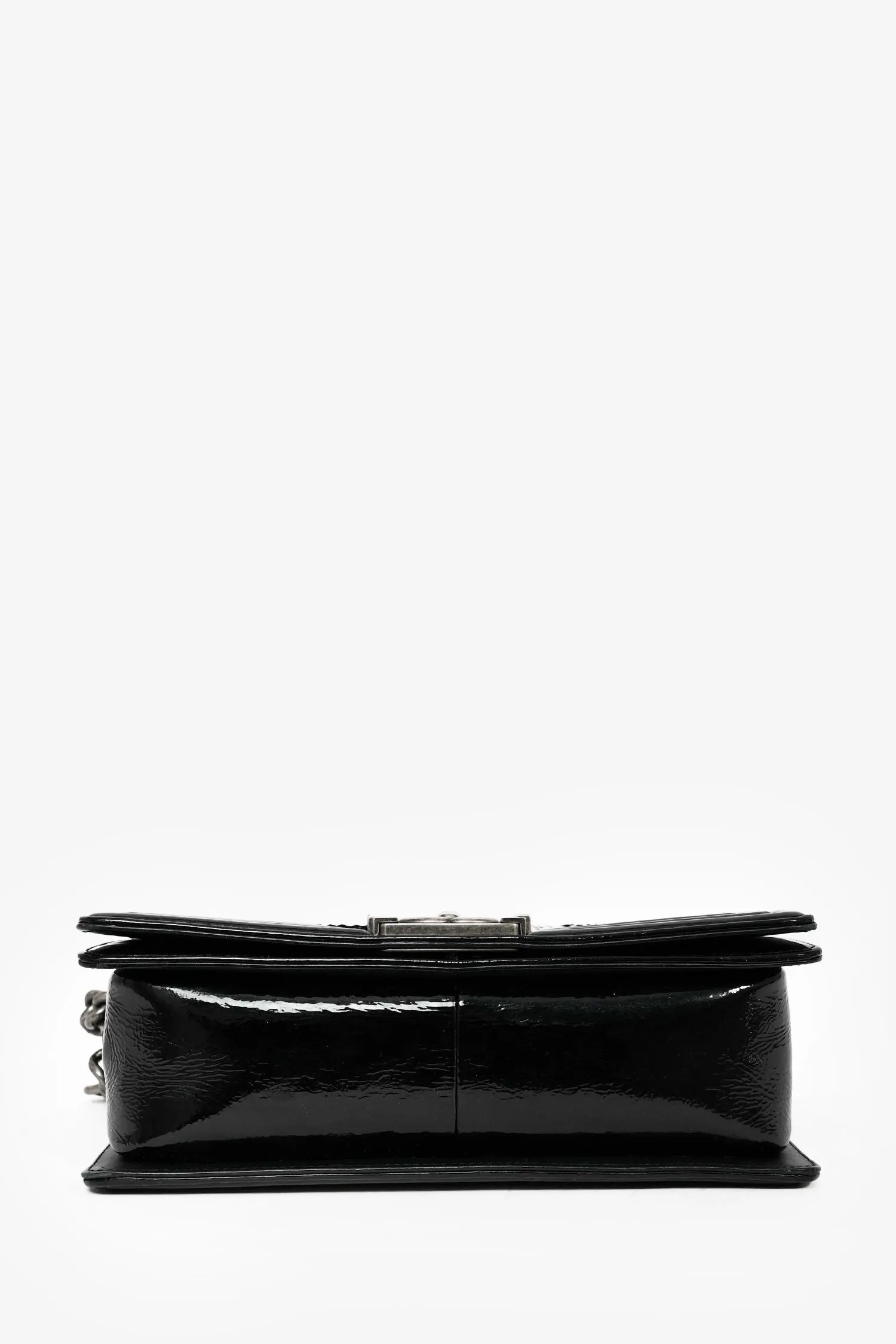 Pre-Loved Chanel? 2014-15 Black/Grey Python Medium Boy Bag