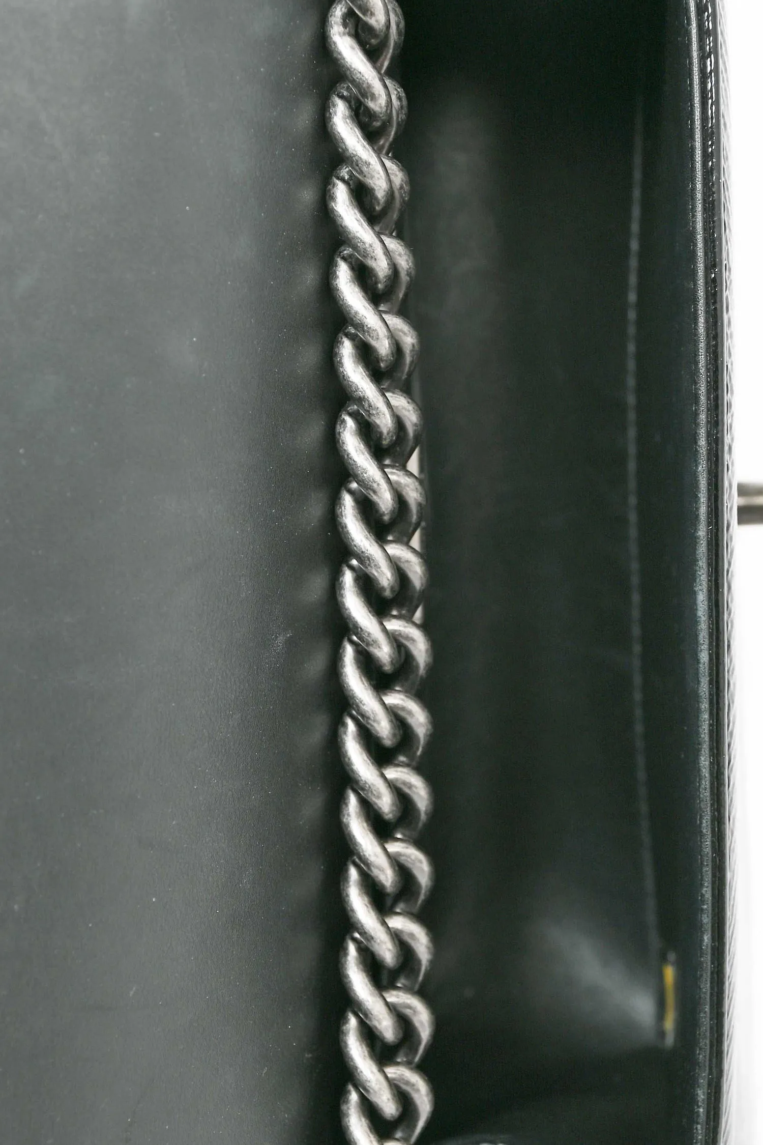 Pre-Loved Chanel? 2014-15 Black/Grey Python Medium Boy Bag