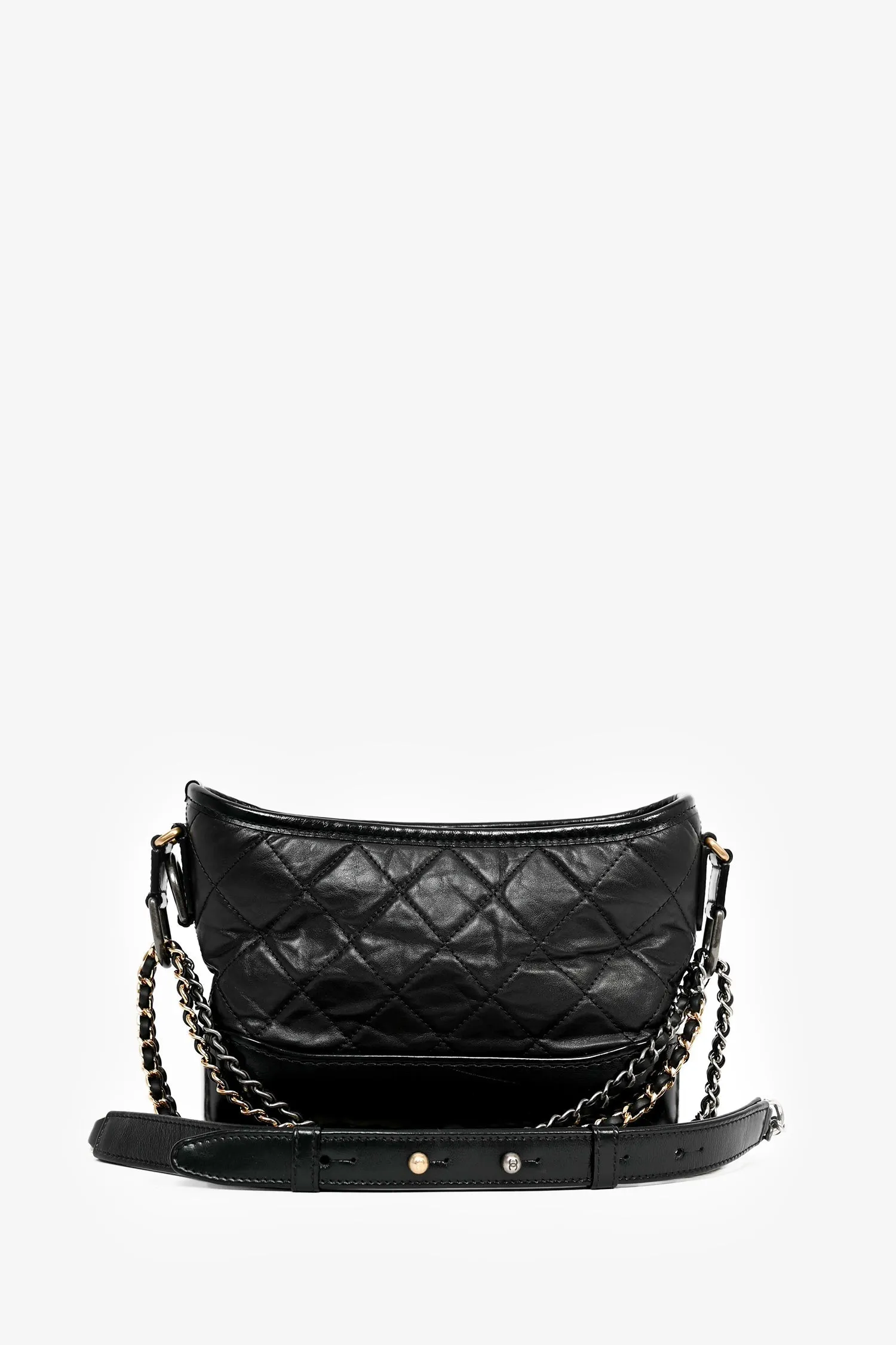 Pre-Loved Chanel? 2019 Black Lambskin Leather Small Gabrielle Bag