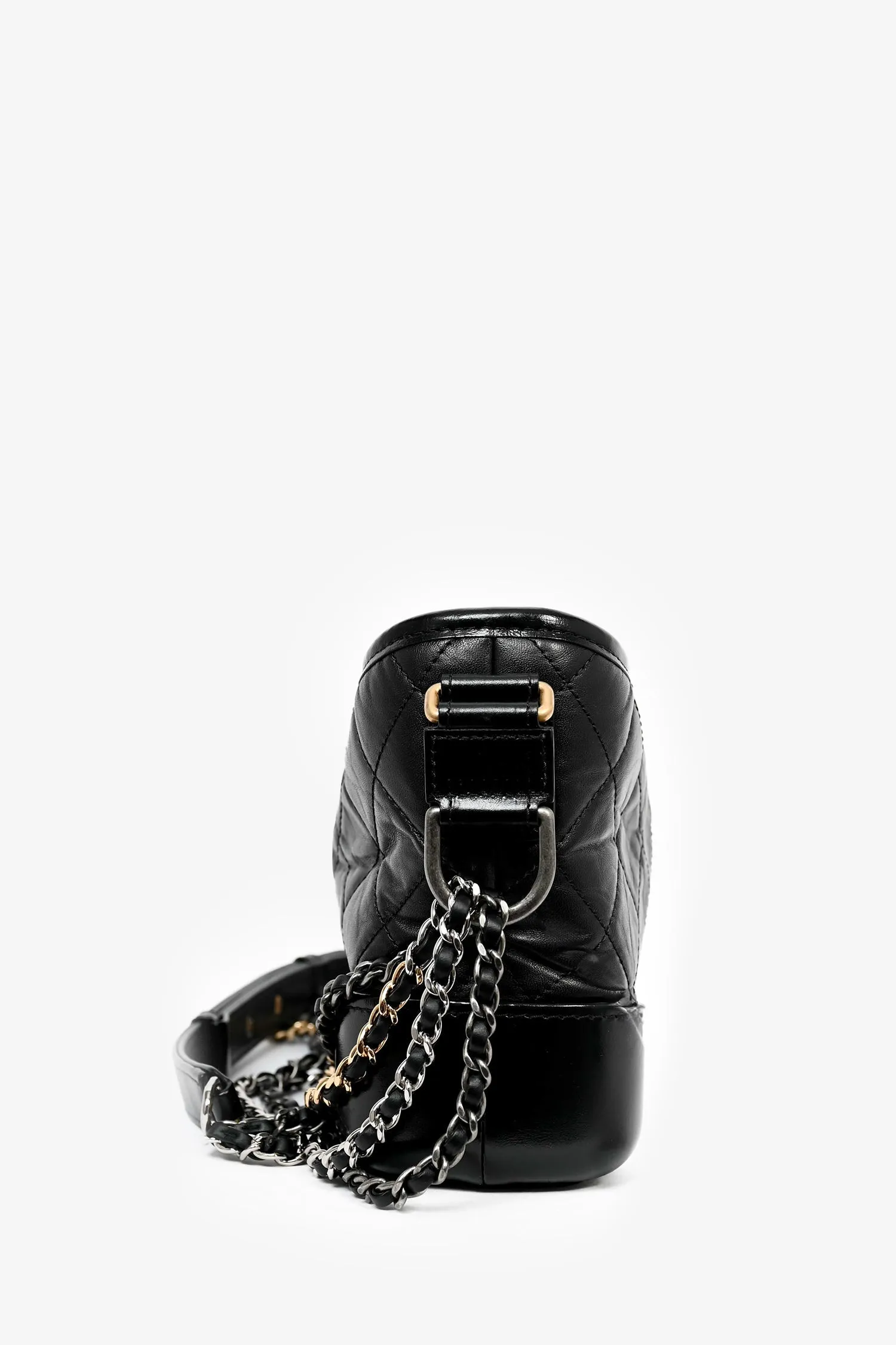 Pre-Loved Chanel? 2019 Black Lambskin Leather Small Gabrielle Bag