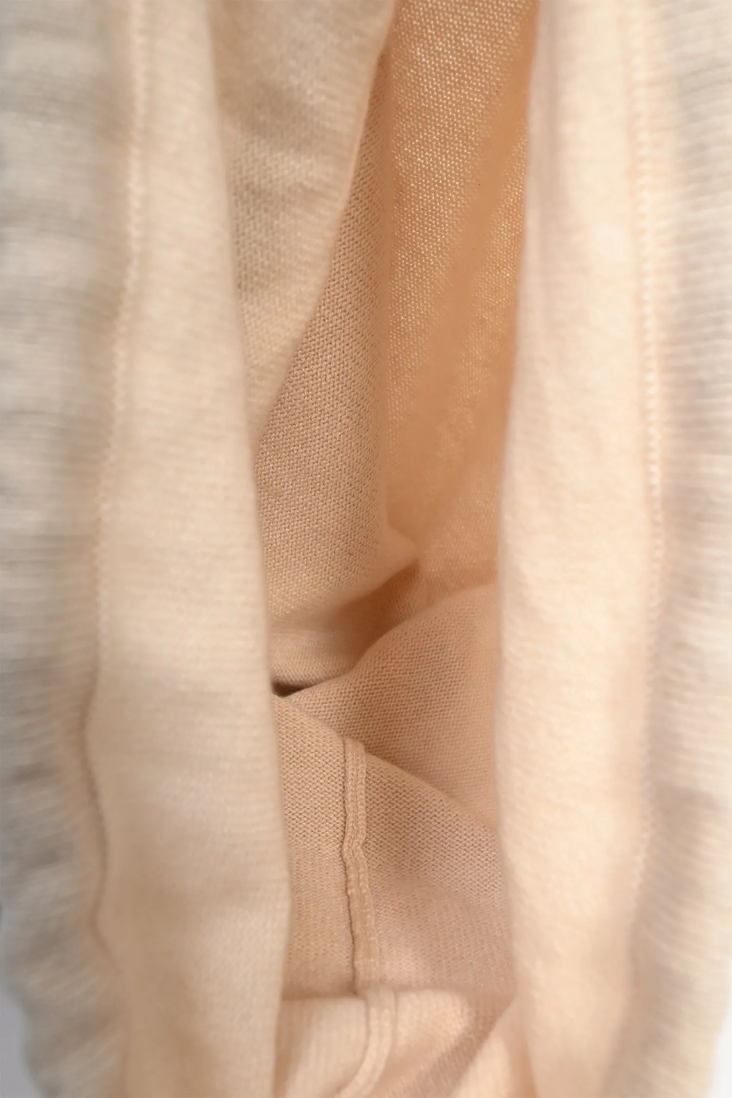 Pre-Loved Chanel? Beige Cashmere CC Drawstring Bag